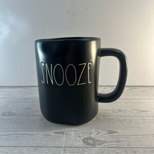 Rae Dunn Black 'SNOOZE' Ceramic Coffee Mug